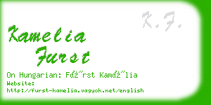 kamelia furst business card